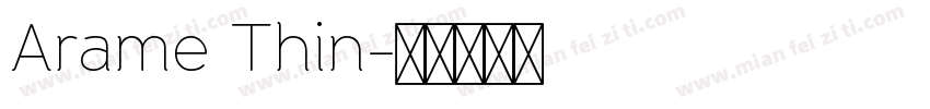 Arame Thin字体转换